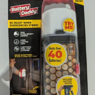 Battery Organizer LED Lantern for Camping & HikingCamping Lantern with Built-in Battery Organizer2-in-1 LED Lantern & Battery Organizer