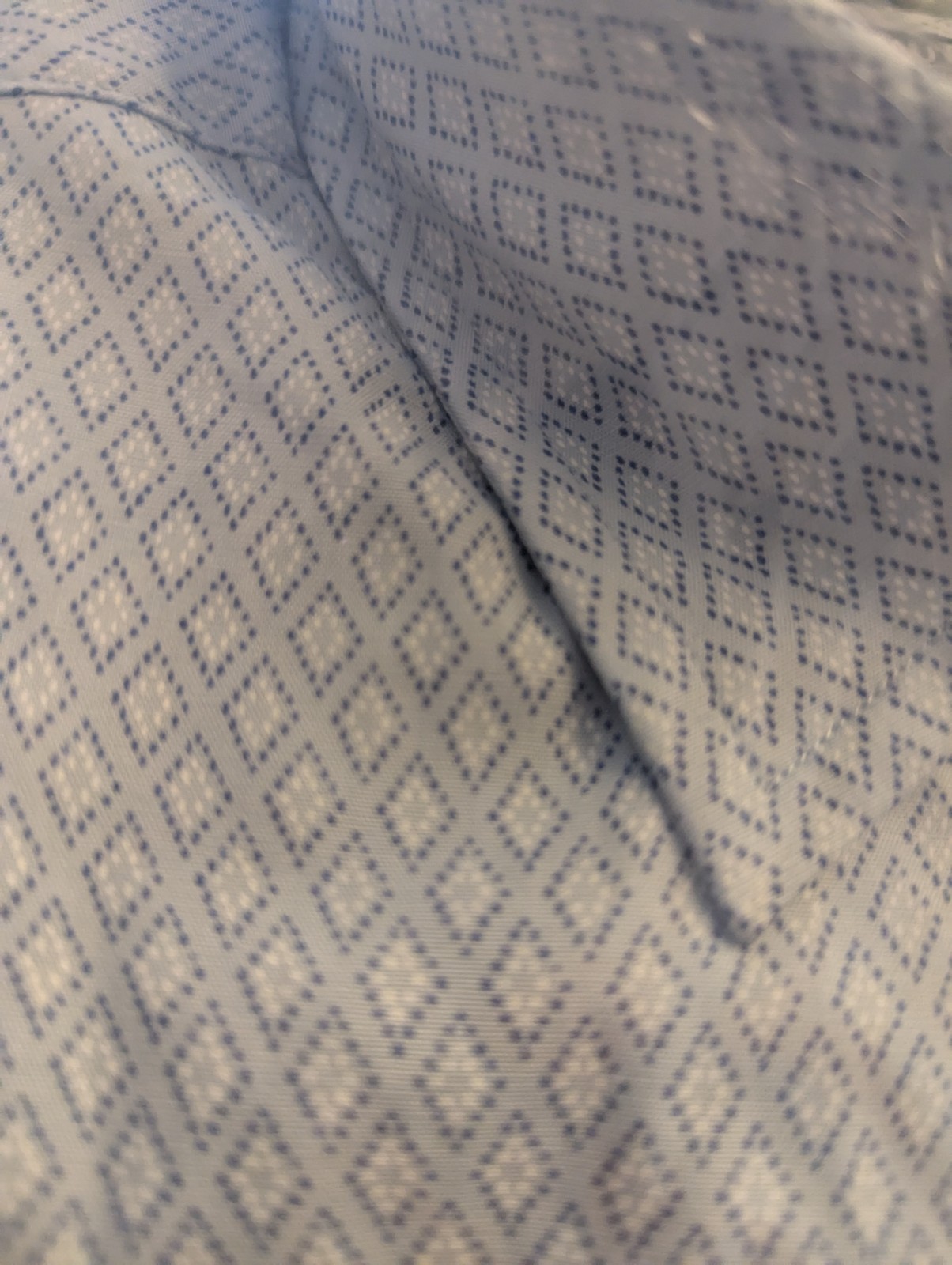 Nautica Mens Wrinkle Resistant Button Down Shirt Print Crystal Blue Size Medium - Image 2