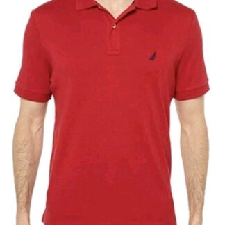 Brand New Nautica Slim Fit Mens Short Sleeve Polo Red Size XXL
