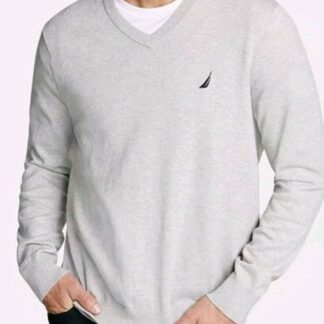 Nautica Mens Navtech Pullover Sweater Grey Heather Size M